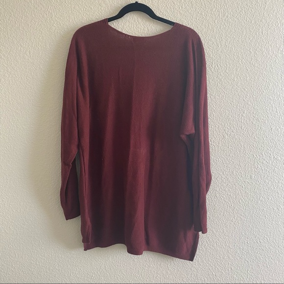 Burgundy Tunic Sweater - Picture 2 of 5
